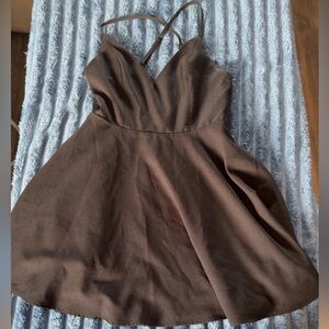 Chic Brown Mini Dress